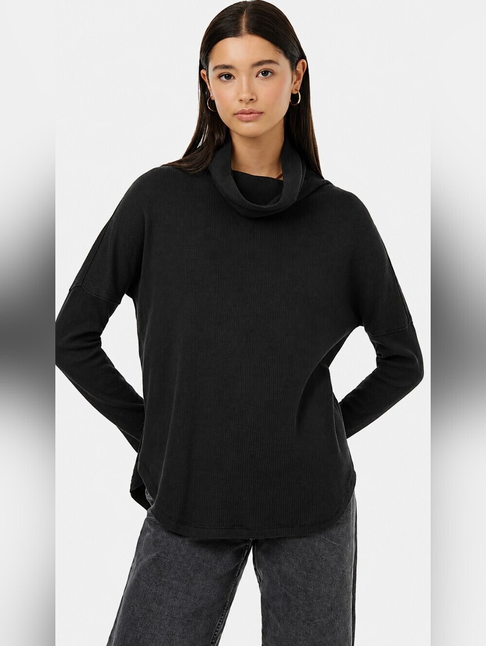 10 Tree | 'Highwood' Turtleneck Women's Waffle Knit Sweater, Size XS